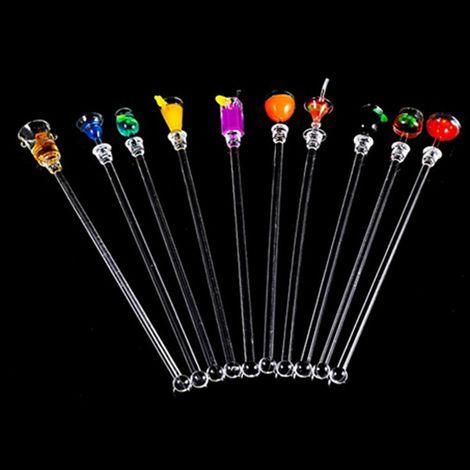Agitateurs à cocktails en acrylique, agitateurs réutilisables aux couleurs vives, outils de mixage amusants et colorés-AquaForge (1/5)