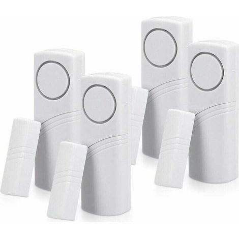4er-Pack kabellose Tür- und Fensteralarme – Einbruchschutz, XU, magnetisch, 100 dB – Schutz vor Einbrüchen – KZQ (1/4)