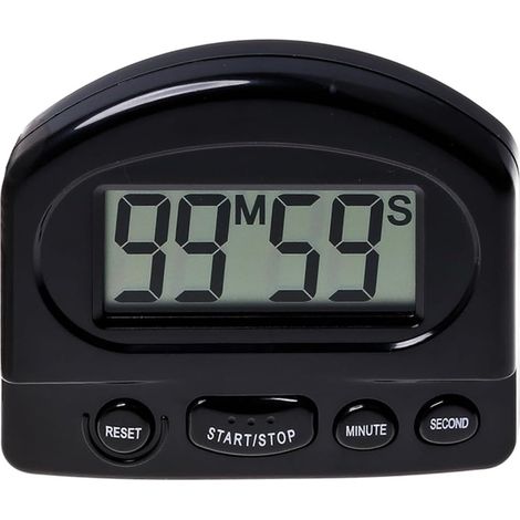 Minuteur de cuisine numérique portable avec compte à rebours, grand écran LCD et support magnétique. (1/5)