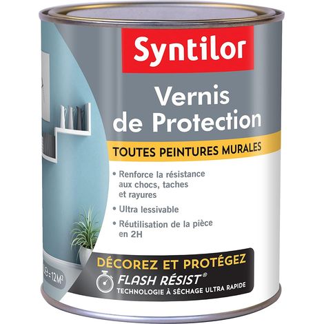 Vernis De Protection Toutes Peintures Murales Incolore Satiné 1L (1/2)