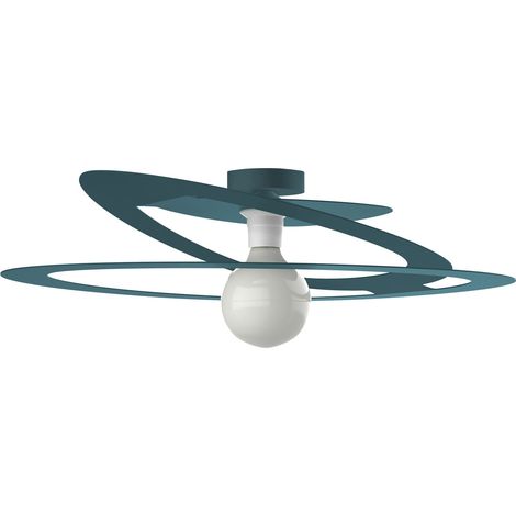 LUMICOM DILATE Plafoniera, 1X E27, max 42W, metallo, blu mediterraneo, D.60cm