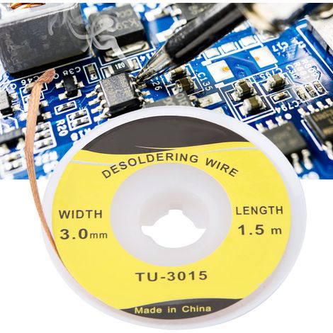 Tresse à dessouder BGA 1,5 m 3,0 mm pour circuits imprimés (1/5)