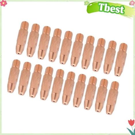Tbest pointe de contact de torche de soudage 24KD Pointe de Contact en cuivre M6 pour torche de soudage bricolage puit) 0,8 1,0 mm (1/5)