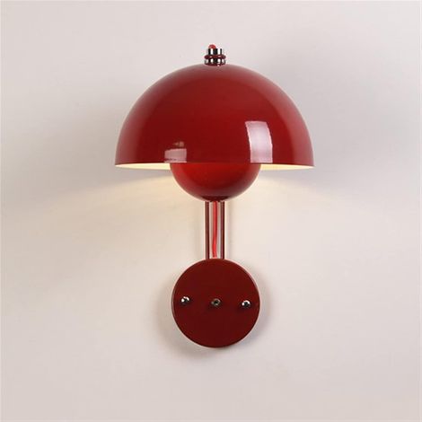 1 aplique de pared moderno con diseño de brácteas florales, lámpara de pared LED creativa con interruptor rojo, 23x36cm (1/5)