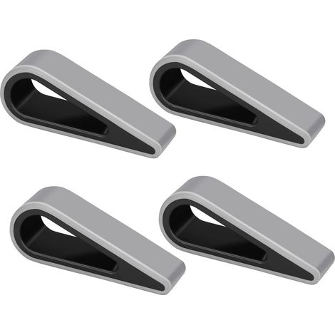 Lot de 4 Rehausseur inclinable en caoutchouc pour bureau, support ultra compact,avec pieds surélevés pour clavier d'ordinateur portable Noir (1/5)