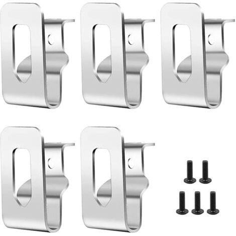 5 pièces crochet de ceinture, acier inoxydable, résistant à l'usure, clips porte-outil, pour perceuse dewalt 20v max (1/5)