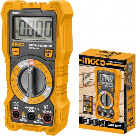 TESTER MULTIMETRO MISURATORE DIGITALE INGCO DM200