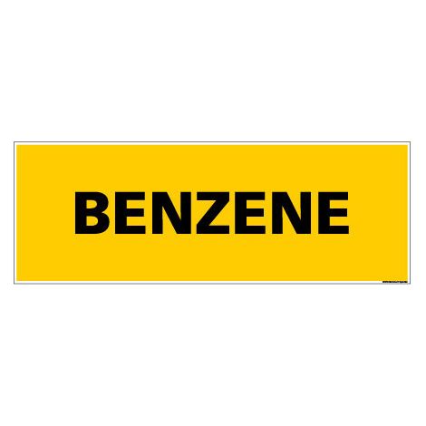 Panneau de Signalisation danger BENZENE (C0114) - Plastique PVC 1,5 mm - 210 x 75 mm