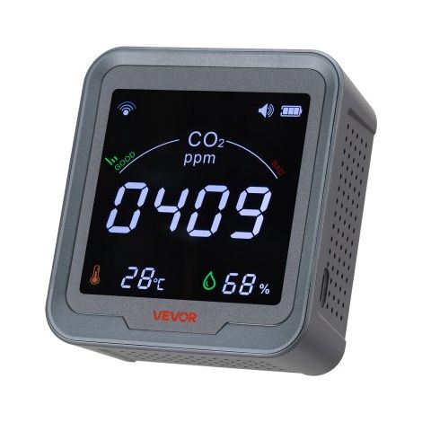 Détecteur CO2 400-5000 ppm Moniteur Dioxyde de Carbone Qualité (1/5)