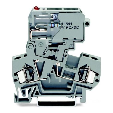 Borne fusible 4 mm² grise 10 A 5 x 20 mm 281-611/281-541
