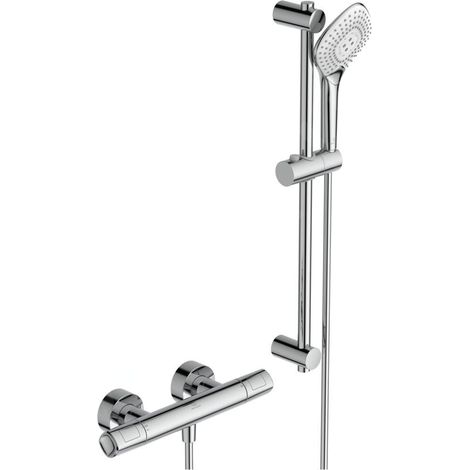 Thermostat de douche IS AP Ceratherm T100, avec ensemble de douche, longueur de barre de 600 mm, chromé (1/5)