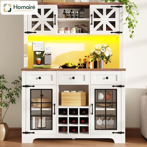 Sideboard MDF weiß 120 x 40 x 180 cm HOMAIRE (1/5)