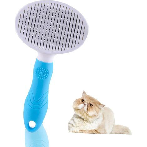 Cepillo para perros y gatos, peine autolimpiante para el aseo, cepillo para eliminar el pelo, peine de masaje para gatos, cepillo para eliminar el pelo de mascotas para masaje, peinado y eliminación d (1/5)