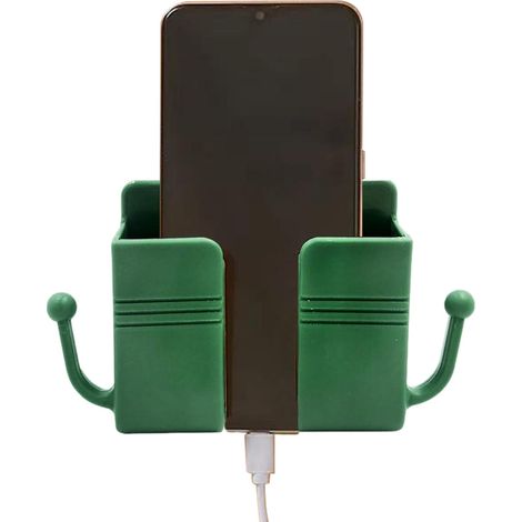 Soporte de pared para teléfono móvil, soporte adhesivo para smartphone, funda para mando a distancia (verde) (1/5)