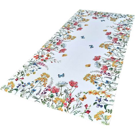 Camino de mesa rectangular colorido 50/100 Mantel colorido para mesa de centro con flores