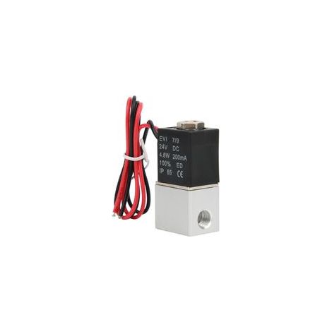 Électrovanne 24 V CC à réponse rapide, 2 positions, 2 voies, air, eau, huile, G1/8 (1/5)