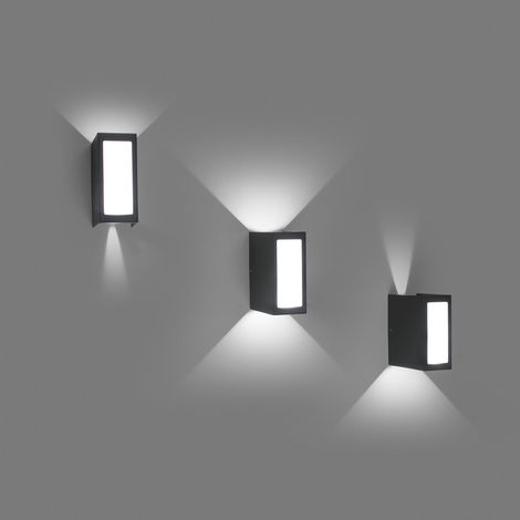 Log Lampada Da Parete Grigia Scura Led 9W 3000K Marca Faro (1/4)