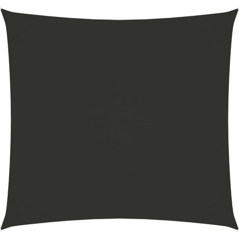 Voile de parasol Tissu Oxford carré 5x5 m Anthracite (1/5)