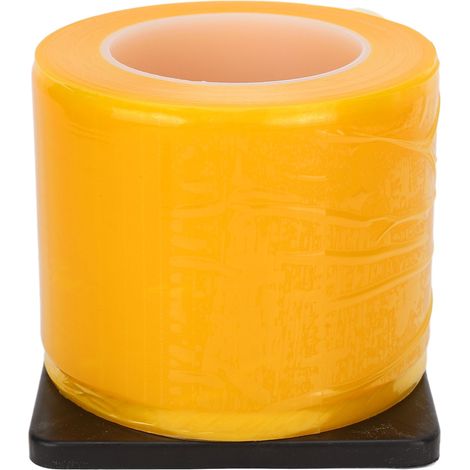 1 rouleau de 1200 films barrières jetables à adsorption automatique, imperméables, pour tatouages, en PE avec base jaune. (1/5)