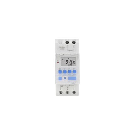 Minuterie hebdomadaire 12V DC 16A, écran LCD avec fonction compte à rebours, batterie amovible-Crezuo