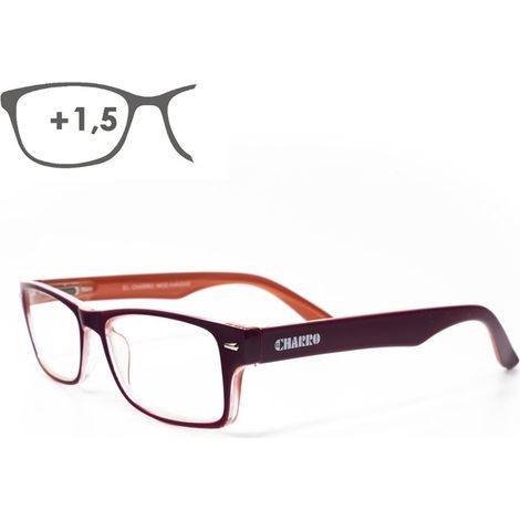 Lunettes de lecture Kansas violet/orange. Augmentation de +1,5 (1/3)