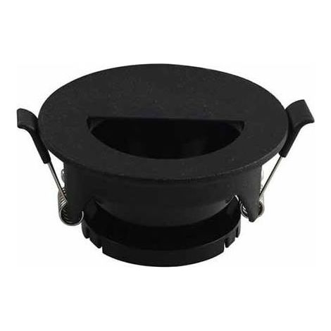 V-TAC VT-884 PORTAFARETTO ORIENTABILE ROTONDO SEMICERCHIO DA INCASSO PER LAMPADINE GU10 E GU5.3 COLORE NERO - SKU 8608 (1/5)