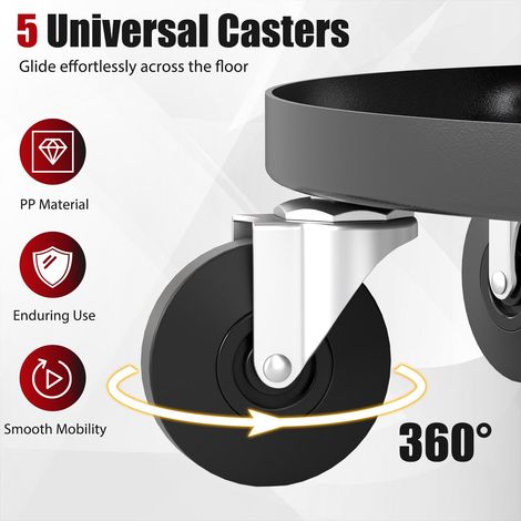 Adjustable Height Rolling Mechanic Stool with Tool Trays (1/5)