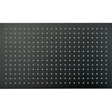BERNSTEIN - Tête de douche rectangulaire, extra-plate en acier inoxydable DPG2051 - 50x30cm - noir