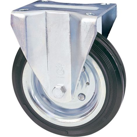 1PZ RUOTA INDUSTRIALE ART.80/A D. 80 PIASTRA FISSA (1/2)