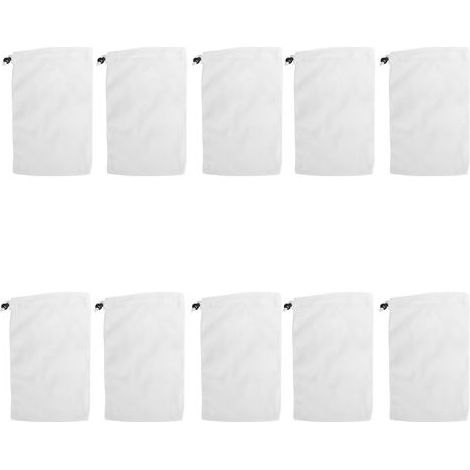 10 sachets de filtration maille fine pour aspirateur piscine - Filet à feuilles et débris (1/4)