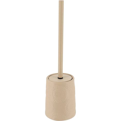 Brosse wc gres ronde ethnic spirals - beige - Tendance