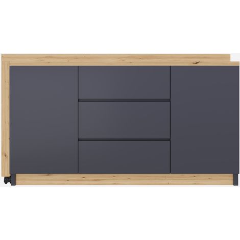 Scrivania pieghevole girevole a 360° con ruote bloccabili, 120 x 50 x 76,5 cm, grigio e rovere (1/5)
