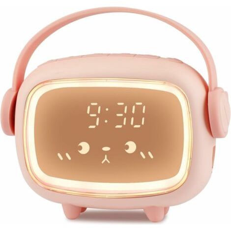 Réveil Enfants Fille Garcon Digital,Multifonctionnel Réveil Veilleuse,Snooze,Compte à rebours,6 Sonneries Rechargeable Luminosité Réglable Chambre d'enfant Bureau Salon Horloge,de (1/5)