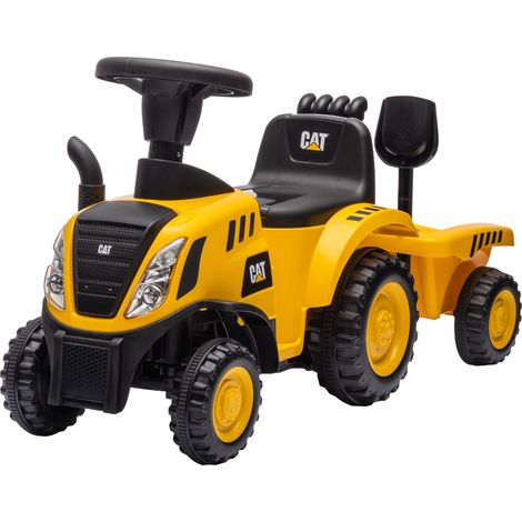 Camion giocattolo avec pala et remorque PP métal 91x29x44 cm jaune