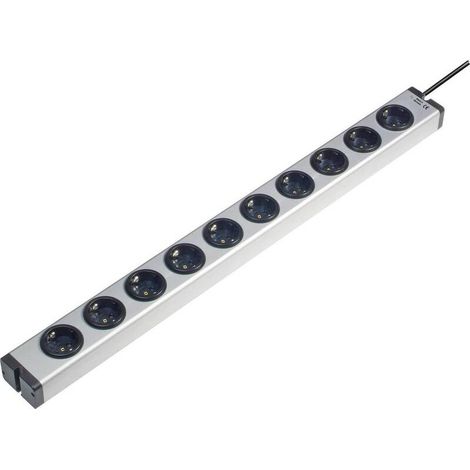 [GEBRAUCHT] B-Ware Ehmann Steckdosenleiste Mehrfachsteckdose Aluminium Schutzkontakt 10fach (1/2)