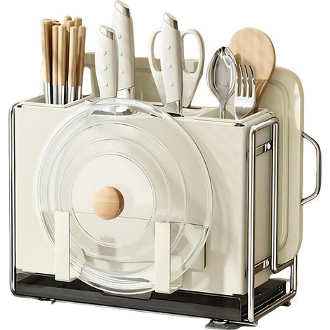 Portacoltelli universale, portacoltelli da cucina, organizer per utensili da cucina, supporto per tagliere, grande (1/5)