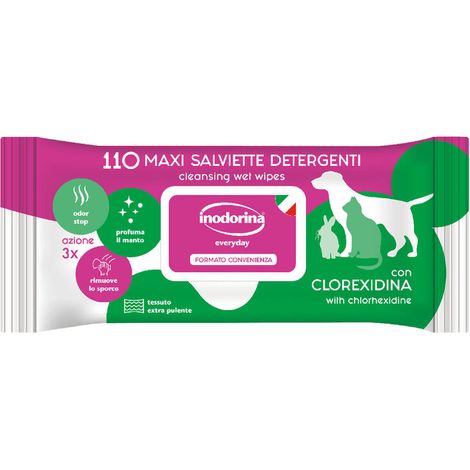 Salviettine Inumidite per Animali Domestici Inodorina Refresh 110 Unità