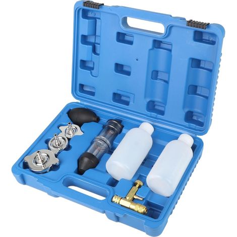 Kit de Testeur de Joint de Culasse, Détecteur de Fuite de Gaz de Combustion, Kit de Test de Fuite de Combustion avec Prise Conique Précise pour Voitures, Camions, Tracteurs Routiers, Pelles, (1/4)