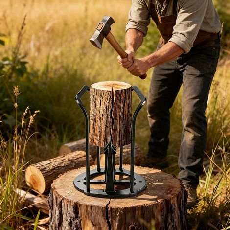 Manual Log Splitter with Manganese Steel Blade for Firewood Splitting  Manual Log Splitter for Home Garden and Outdoor Use, Ideal for Fireplaces Camping and Wood Burning Stove Owners (1/5)