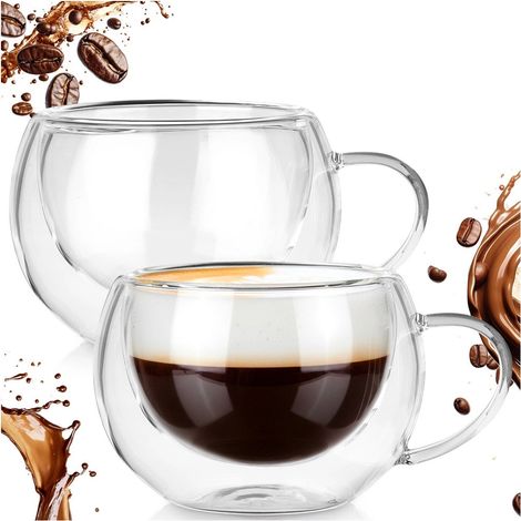 2 vasos térmicos de doble pared para café, té y otras bebidas de 280 ml.