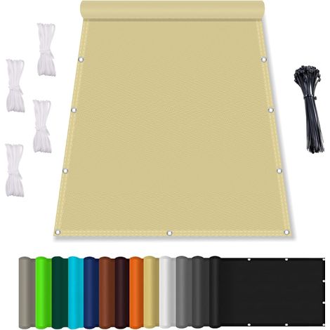 Voiles D'ombrage Pour Patio, Voile D'ombrage Rectangulaire, Toile Ombrage Exterieur, Toile Ombrage Imperméable, Voiles D'ombrage pour Patio Terrasse Jardin Balcon Extérieur, 3x4M, Beige Sable (1/5)