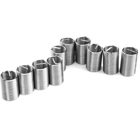 10 Pièces Bagues Filetées M10x1 en Acier Inox, Rénovation Filetage Métrique (1/5)