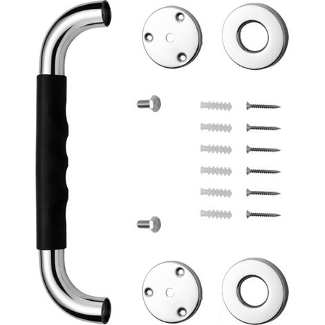 Barres d'appui de sécurité en acier inoxydable 304 épais, poignée de douche étanche et antidérapante pour salle de bain (1/5)