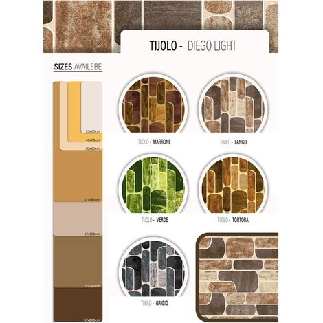 TAPPETO CUCINA TIJOLO 50X 80 CM ASSORTITO