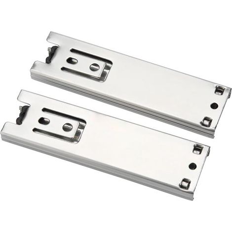 Lot de 2 mini glissières de tiroir de 12,7 cm - Montage latéral - Couleur argentée (1/2)