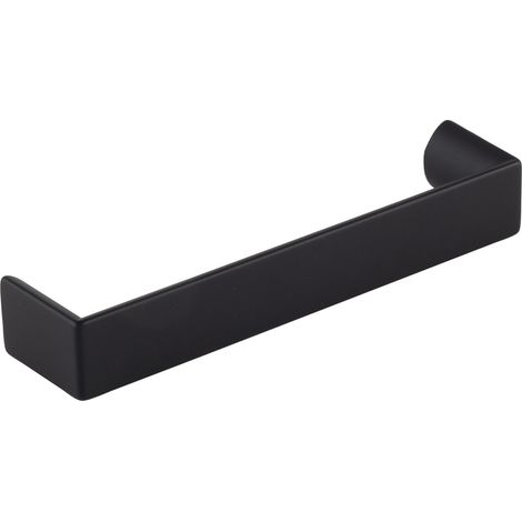 Pamar Griff Foch LA 128 mm, Möbelgriff Schrankgriff Türgriff, robustes Design, Zinkdruckguss schwarz matt, Breite 136 mm, Tiefe 31 mm, Höhe 21 mm