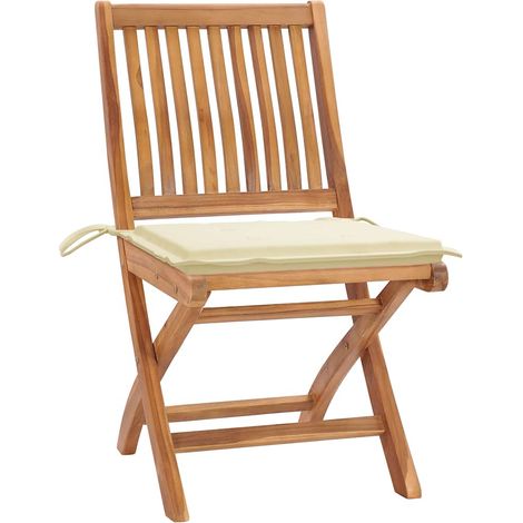 Maison Exclusive - Klappbare Gartenstühle mit Kissen 4 Stk. Massi
