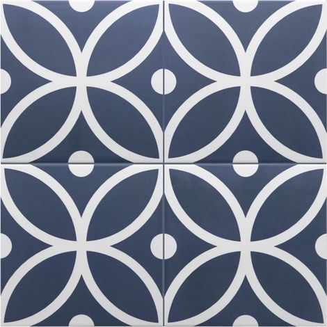 Carrelage Imitation Carreaux De Ciment 20x20 cm RIVOLI Bergen Azul