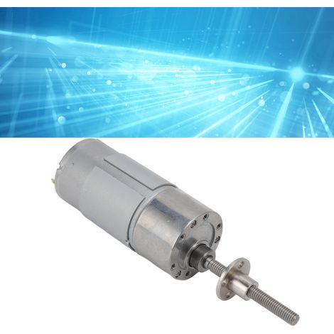 JGB37-555 Gleichstrom-Getriebemotor, 12 V DC, M6 x 50 mm Wellengewinde, mit Flansch, 900 U/min (1/5)
