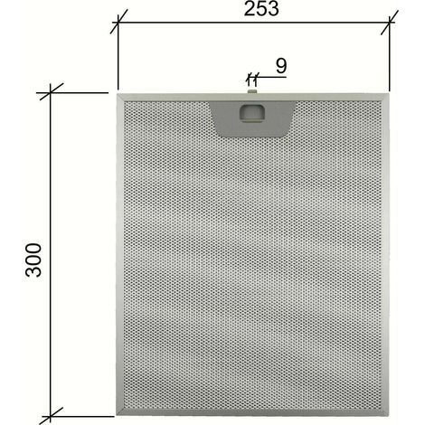 1 PZ ZANUSSI 50248271004 FILTRO CAPPA ALLUMINIO 253 X 300 mm CD 39610300 F 204 (1/4)